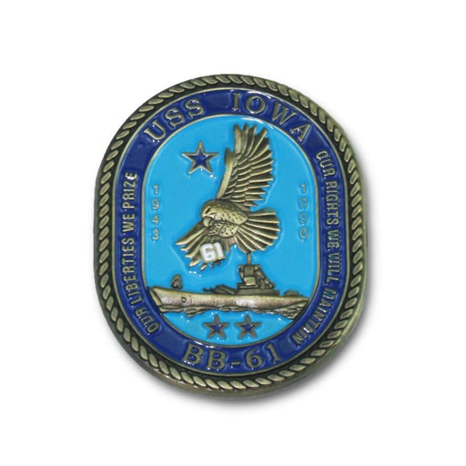 USS Iowa Challenge Coin 