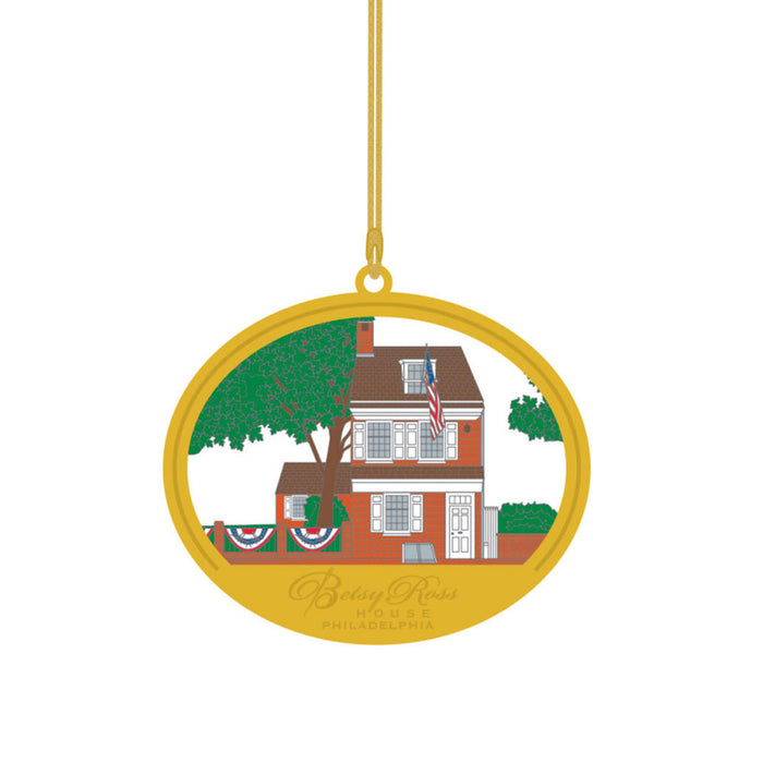 Betsy Ross House Etched Ornament