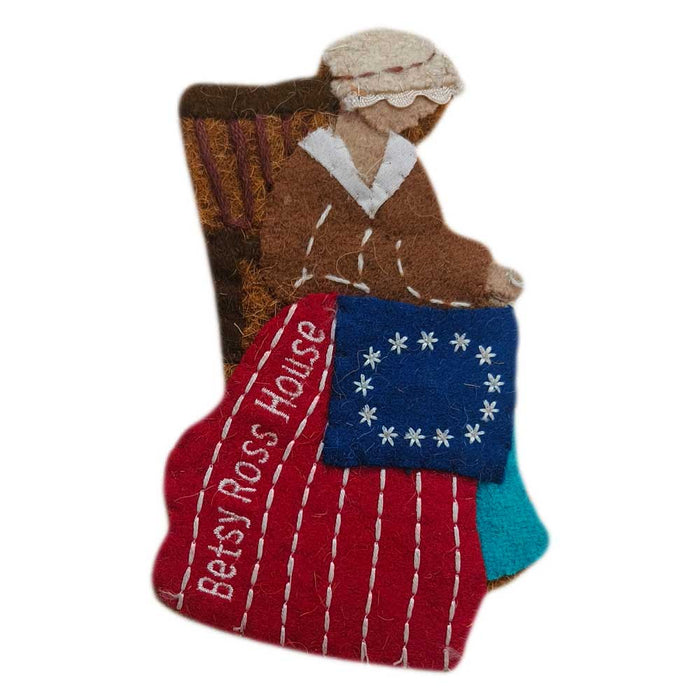 Betsy Ross House Wool Flag Ornament