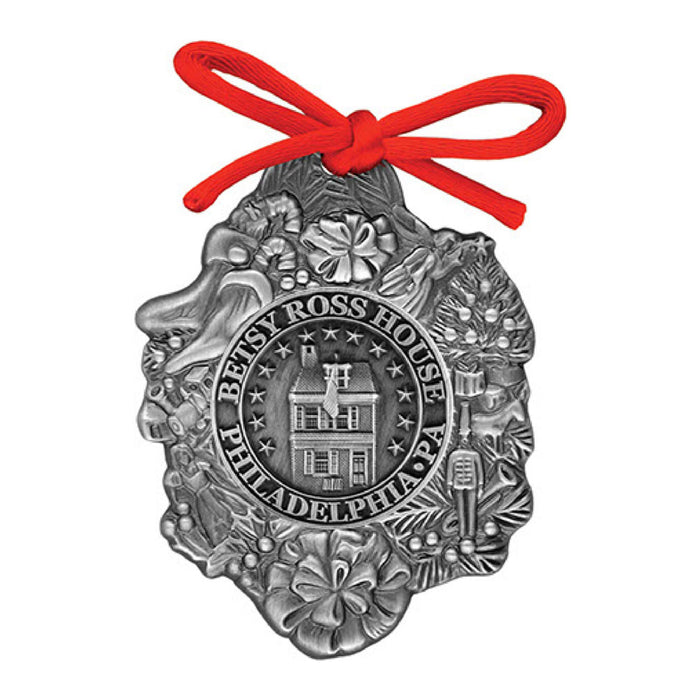Betsy Ross House Metal Columbia Ornament