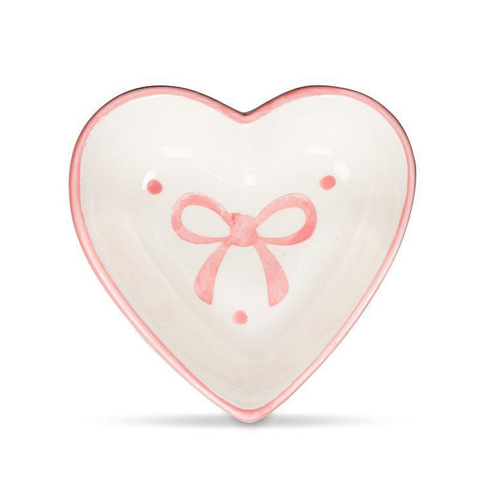 Heart Trinket Dish with Bows