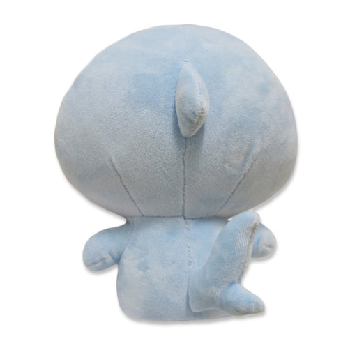 A light blue Hello Kitty Shark Plush is shown from the back, displaying its round head, small ears, short upright tail, and stubby arms and legs against a white background.