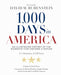 Book cover with text: 1,000 Days in America: An Illustrated History of the Moments That Defined a Nation. With a foreword by David M. Rubenstein and additional contributor names, this National Geographic volume—adorned with three gold stars—offers a compelling illustrated exploration of U.S. history as the nation nears its 250th anniversary.