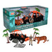 Tiger and Jeep Jungle Plastic Kids Play Set