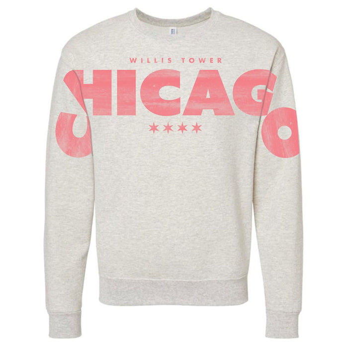Willis Tower Chicago Spread Arms Sweatshirt