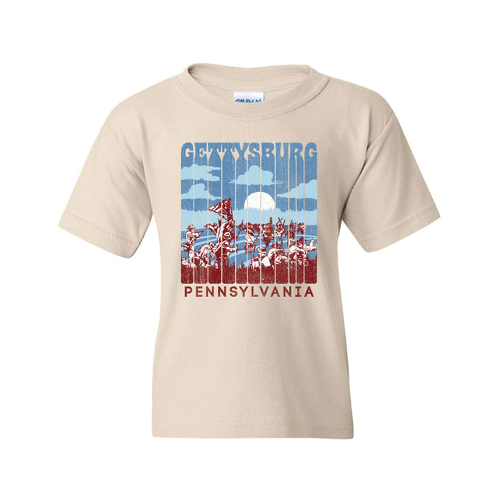 Gettysburg National Military Park Drop Letters Youth T-Shirt