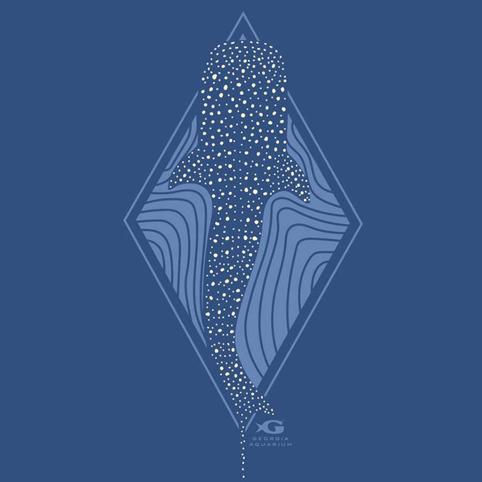 Georgia Aquarium Mens Clothing Blue Whale Shark Tee