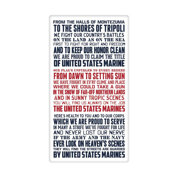 USMC Hymn Tea Towel