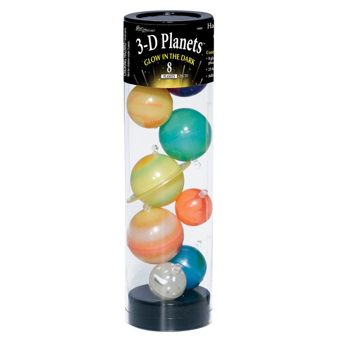 3D Glow-in-the-Dark Planets Set