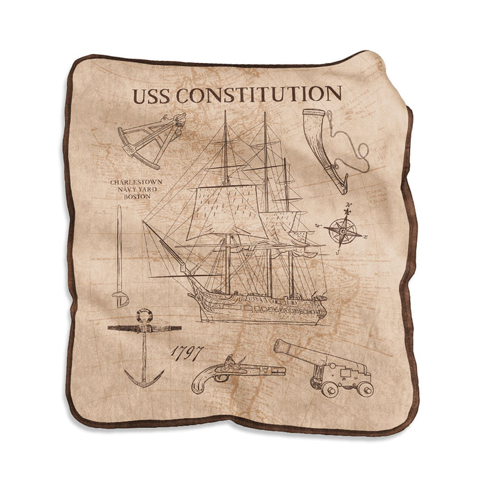 USS Constitution Raschel Blanket