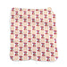 Wrap yourself in the Tulsa Zoo Raschel Blanket—featuring a rectangular design with a repeating red, green, and purple geometric pattern, stylized eyes, “TIBUSZOO” text, and red grid dots—perfect for supporting wildlife conservation.