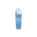 Blue tinted Mote Marine Logo Travel Mug with Carabiner Loop