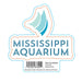 Mississippi Aquarium Logo Vinyl Sticker