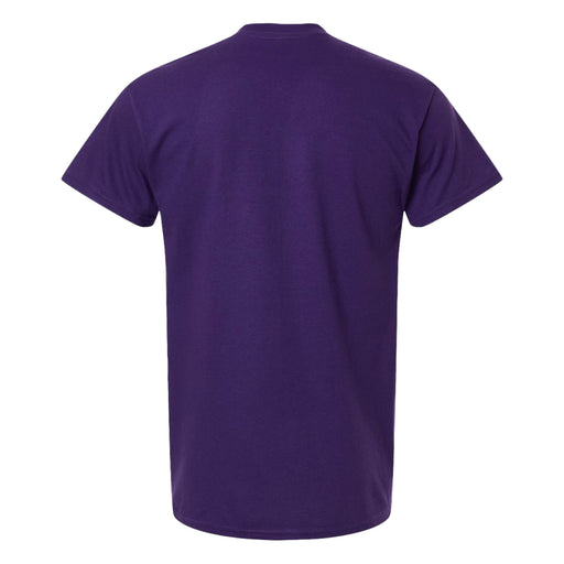 A dark purple short-sleeve t-shirt featuring the Tulsa Zoo Est. 1928 logo, perfect for building an eco-conscious wardrobe or wearing on your next zoo adventure.
