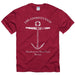 Adult Red ''Anchor'' Tee - USS Constitution