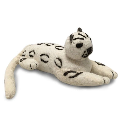 Large Handmade Felt Snow Leopard - Woodland Park Zoo