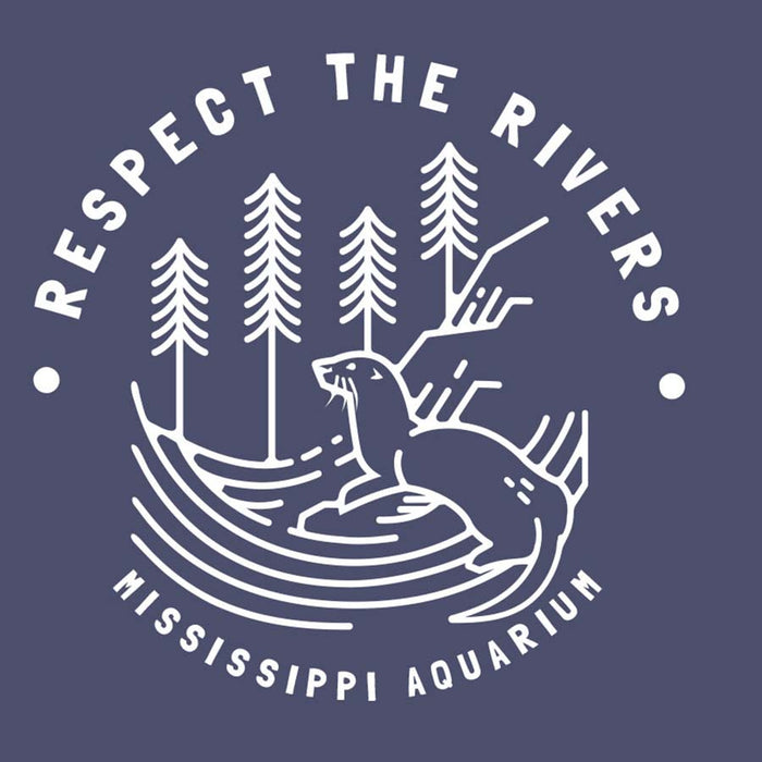 Adult Respect the Rivers Otter Tee - Mississippi Aquarium