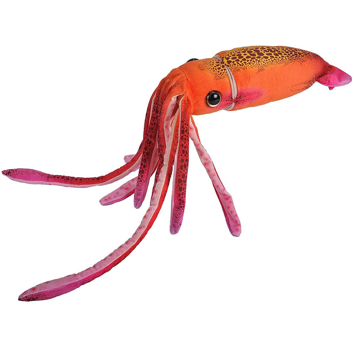 Orange Plush Squid Stuffed Animal