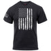 Adult Black Rustic Vintage USA Flag Tee