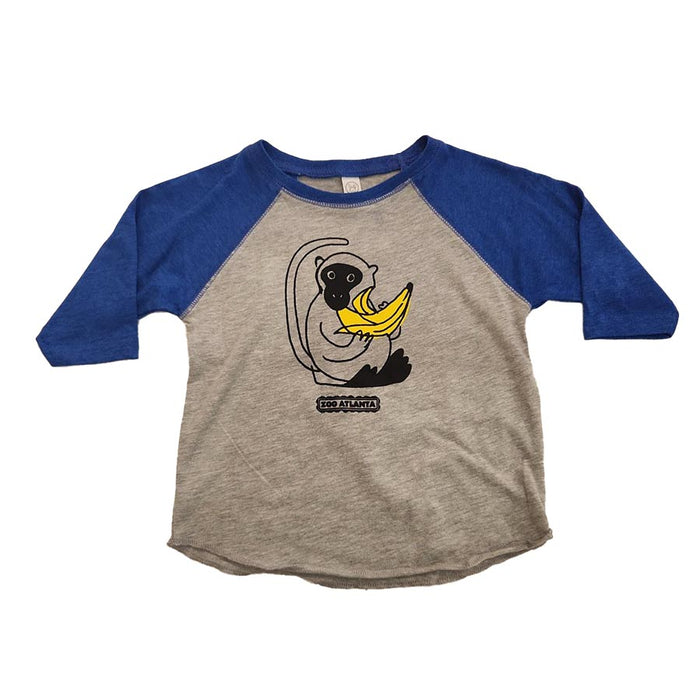 Zoo Atlanta Monkey with Bananas Toddler Raglan T-Shirt