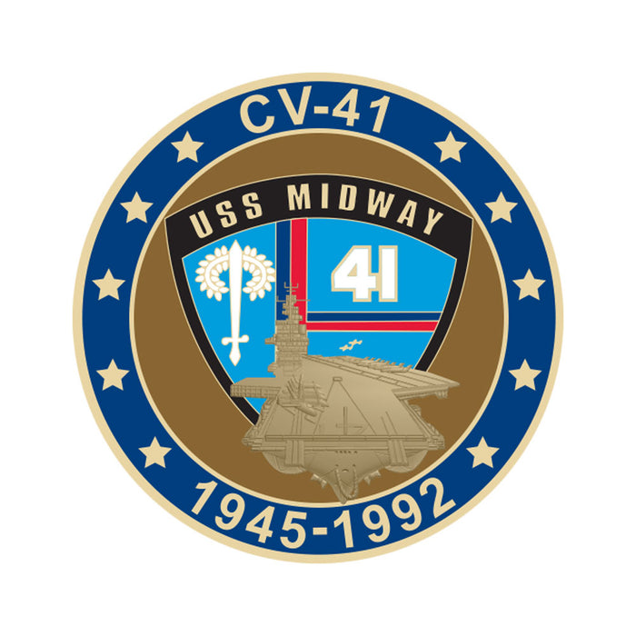 USS Midway 15/8 Challenge Coin Coin