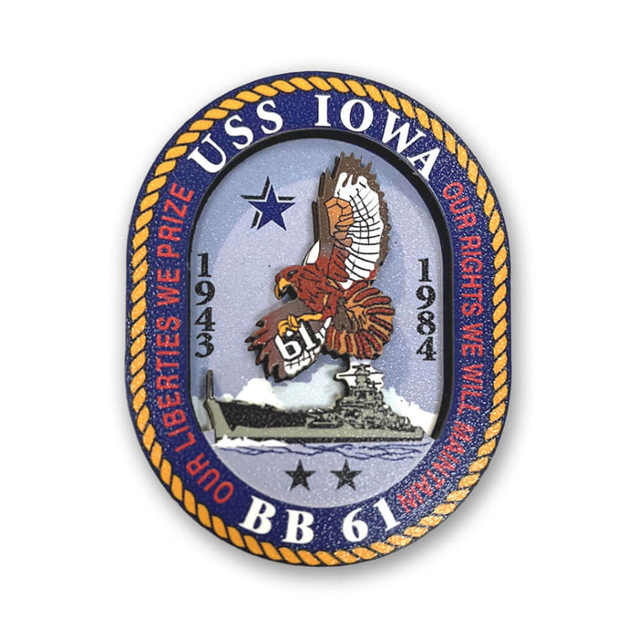 Battleship IOWA Badge 2D Magnet