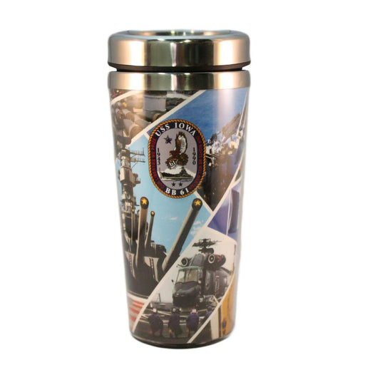 Travel Souvenir Coffee Mug Collage USS IOWA