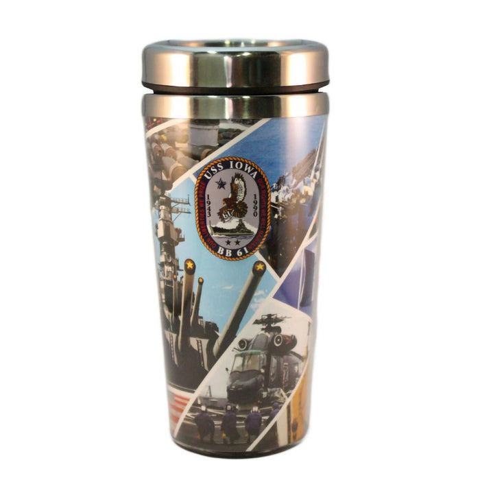 Travel Souvenir Coffee Mug Collage USS IOWA