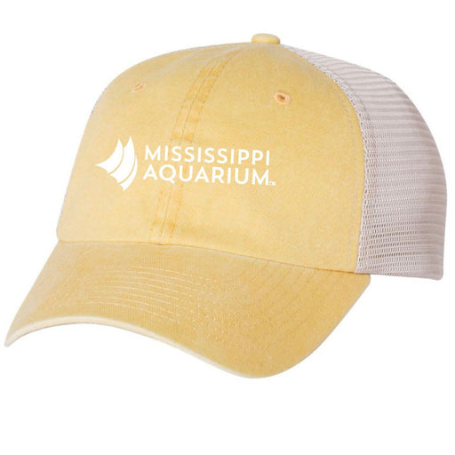 Mississippi Aquarium Embroidered Logo Cap | Mustard