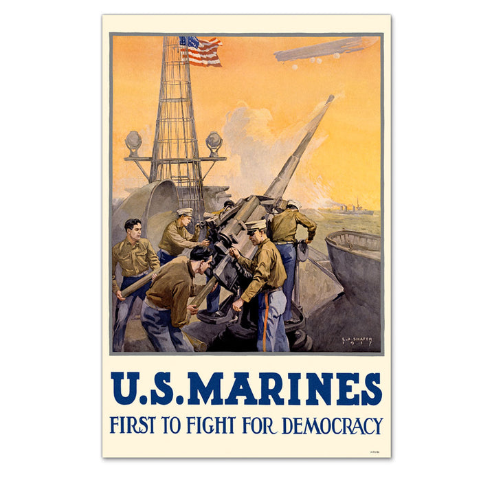 U.S. Marines First to Fight for Democracy Poster