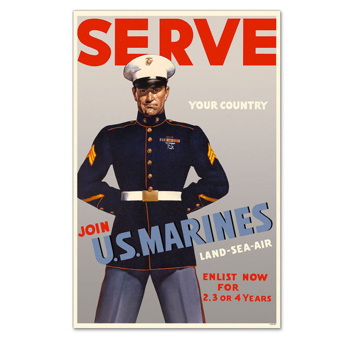 Serve Your Country, Join U.S. Marines Poster