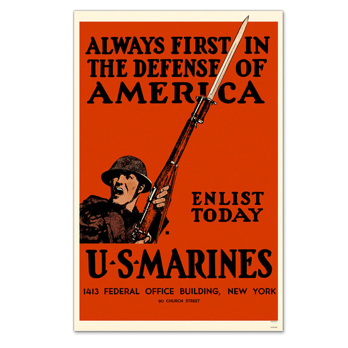 Always First U.S. Marines Poster