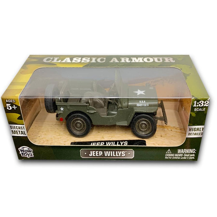 Die Cast Metal Classic Amour Jeep Willys Army 