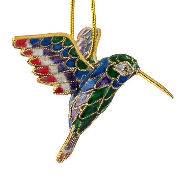 Hummingbird Enamel Ornament