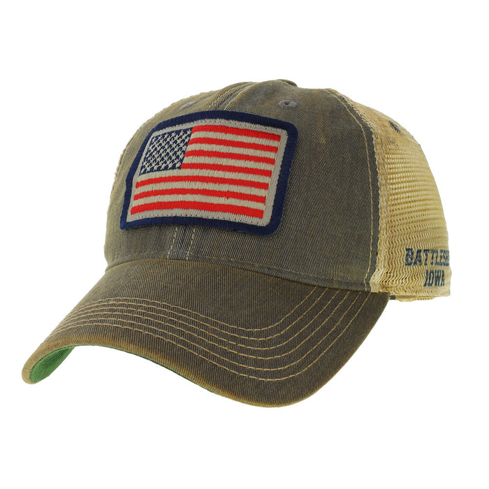 Battleship IOWA Flag Trucker Cap