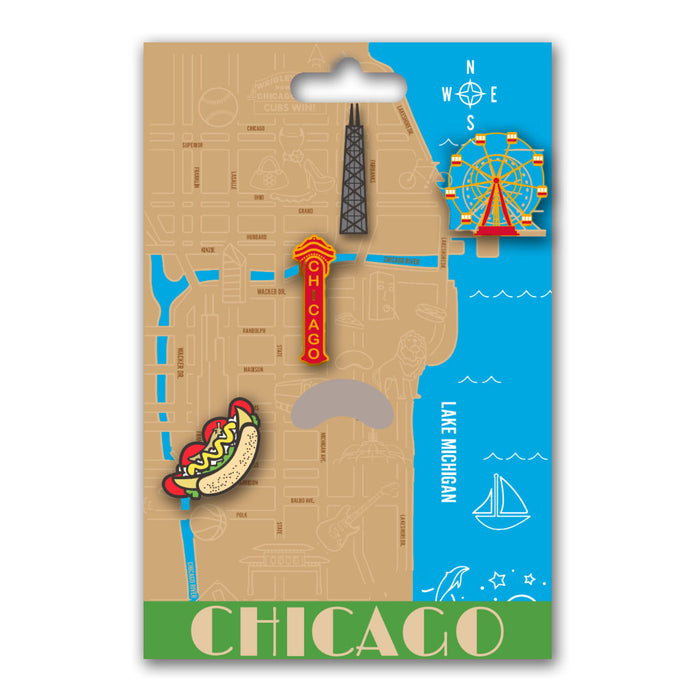 360 CHICAGO Enamel Pin Set