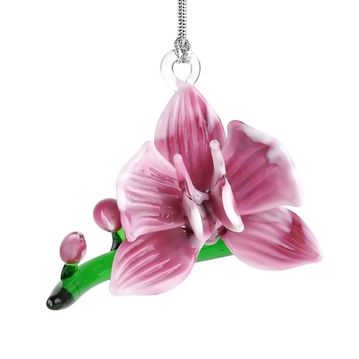 Orchid Glass Ornament