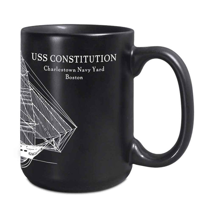 USS Constitution Line Drawing Mug