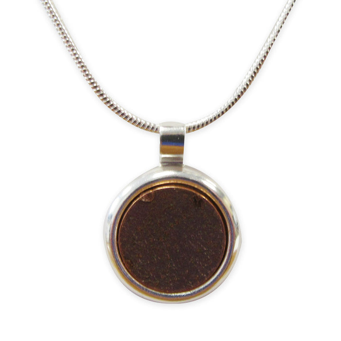Silver and USS Constitution Copper Earring and Necklace