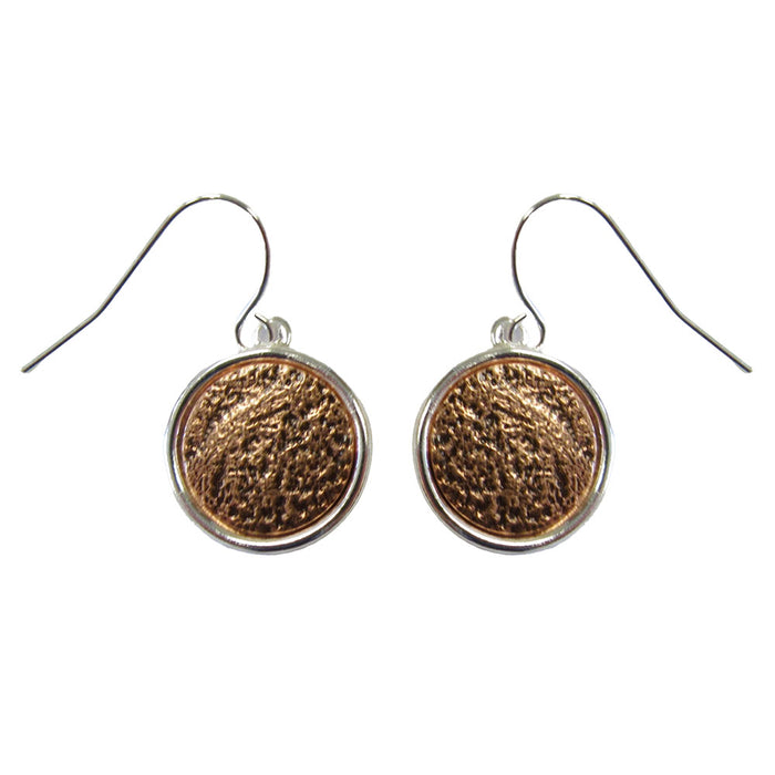 Silver and USS Constitution Copper Earring and Necklace