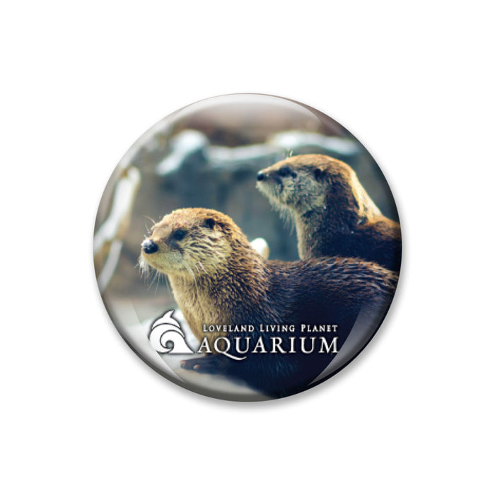 Loveland Living Planet Aquarium Otter Glass Domed Magnet
