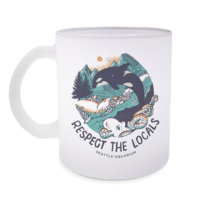 Seattle Aquarium Respect The Locals Frosted Mug