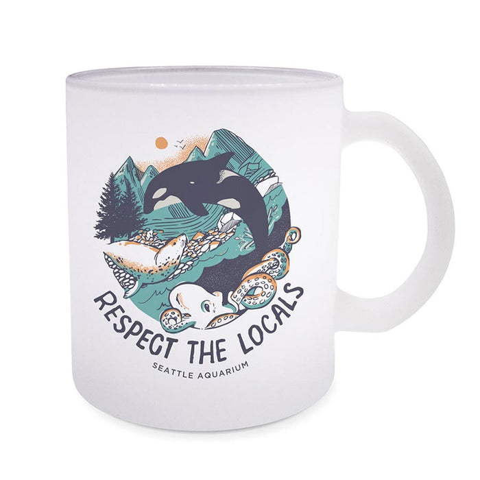 Seattle Aquarium Respect The Locals Frosted Mug