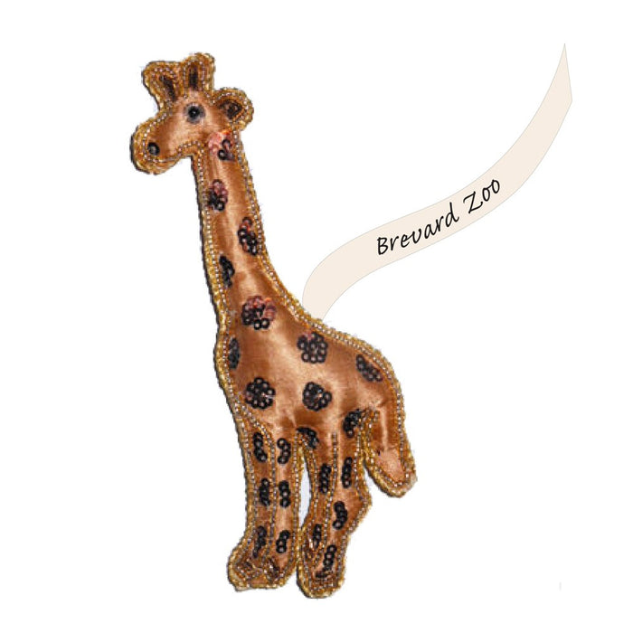 Brevard Zoo Sequin Giraffe Ornament