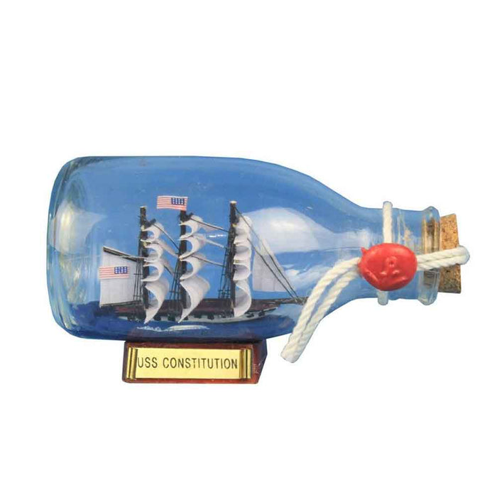 USS Constitution Ship in a Bottle Model