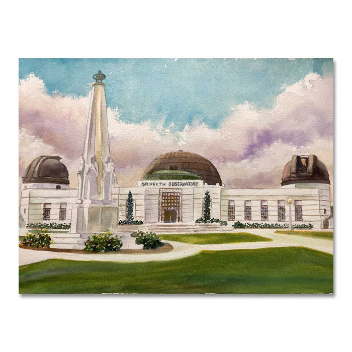 Griffith Observatory¬Æ Stormy Sky Watercolor Print