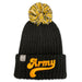 Black/Yellow Pom US Army Beanie made by Under Armour Hat
