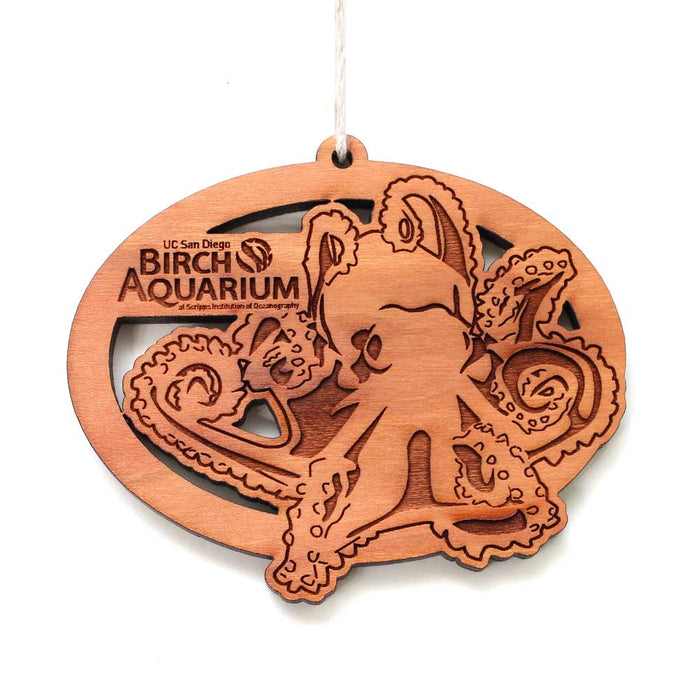 Birch Aquarium Octopus Wooden Ornament