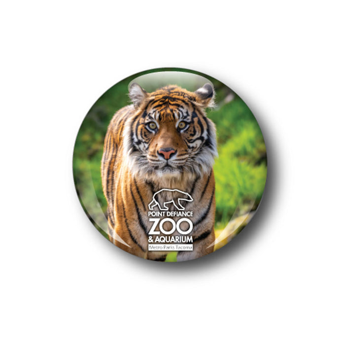 Point Defiance Zoo & Aquarium Tiger Glass Dome Magnet