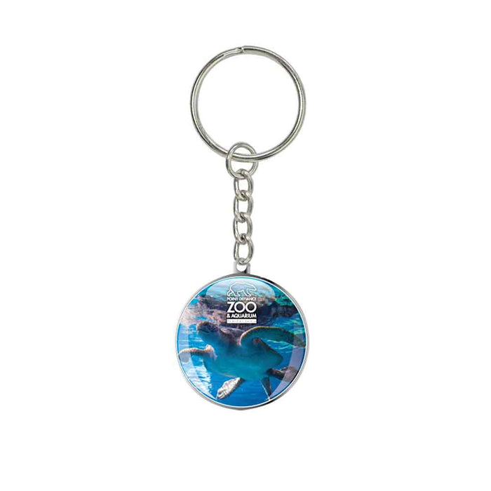 Point Defiance Zoo & Aquarium Turtle Glass Dome Keychain